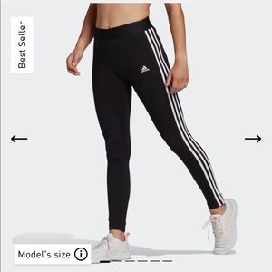 Adidas Womens 3-Stripe Leggings (Size Small)